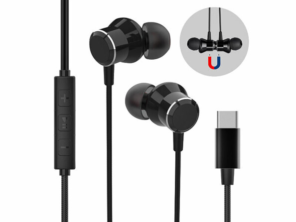 Écouteurs intra-auriculaires magnétique filaires USB-C
