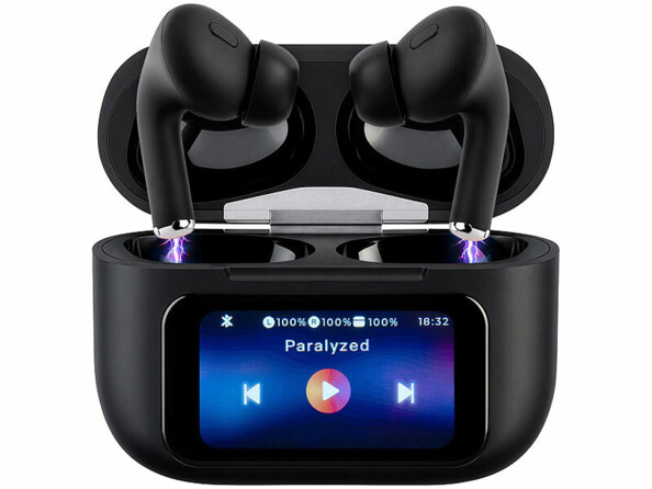 Écouteurs sans fil intra-auriculaires avec traducteur IA - Noir