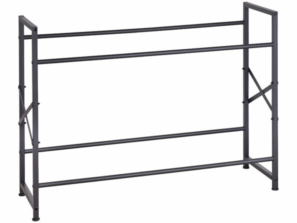 rack en métal pour 6 caisses à boissons vu de 3/4 face