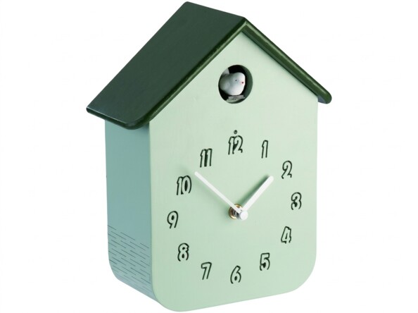 Horloge à coucou en bois - coloris vert