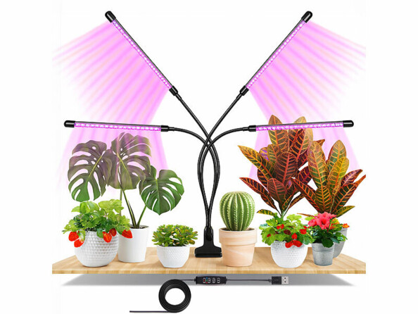 Lampe de croissance USB avec LED à spectre complet - 4 cols de cygne