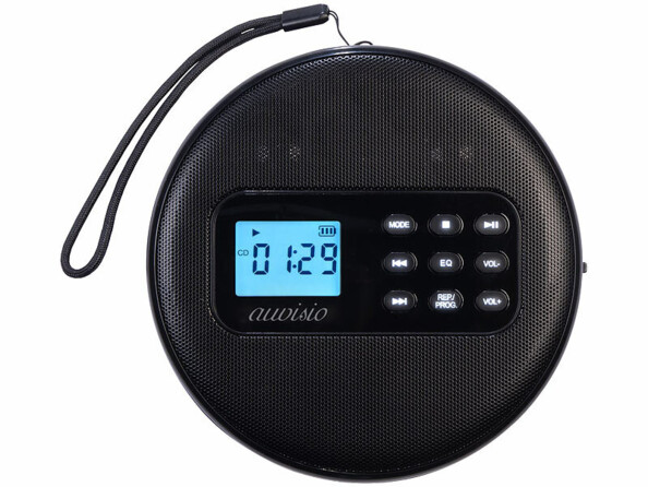 Lecteur CD portatif rechargeable avec enceinte intégrée