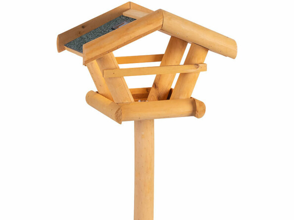 Mangeoire en bois avec éclairage LED solaire