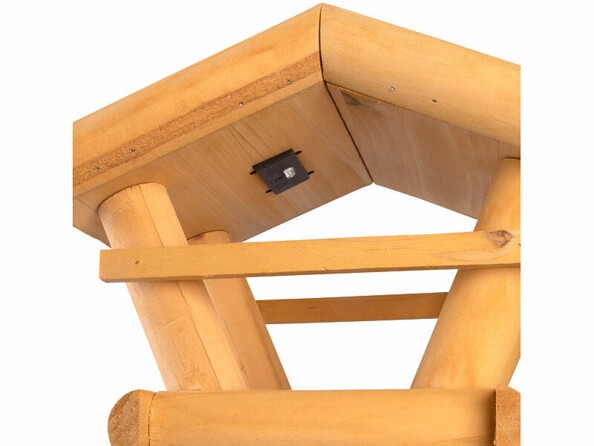 Mangeoire sur pied avec éclairage LED solaire