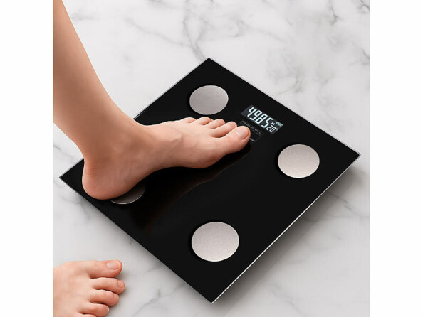 Pèse-personne masse grasse connecté en verre