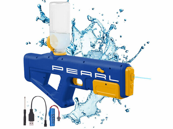 Pistolet à eau électrique avec accessoires et éclaboussures