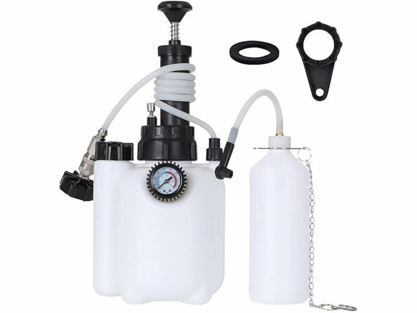 Purgeur de freins 3 L avec adaptateur E20 Ø 45 mm vu de face