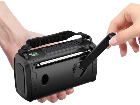 Radio de secours SOL-1555 avec dynamo, batterie externe 20000 mAh et lampe LED
