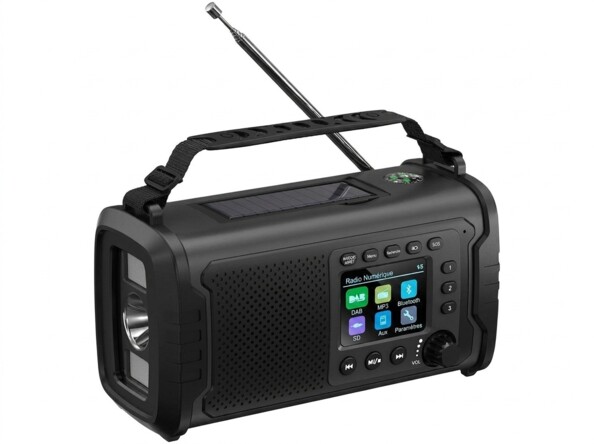 Radio de secours SOL-1555 avec dynamo, batterie externe 20000 mAh et lampe LED