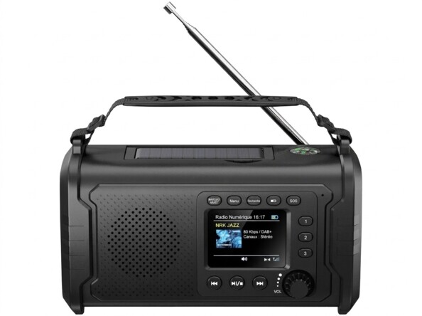 Radio de secours SOL-1555 avec dynamo, batterie externe 20000 mAh et lampe LED