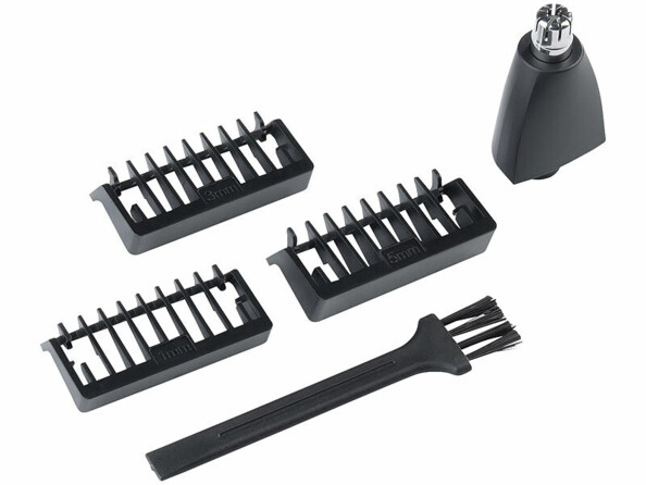 Accessoires de tondeuse avec trois peignes de coupe 3, 6 et 9 mm, brosse de nettoyage et tête de précision