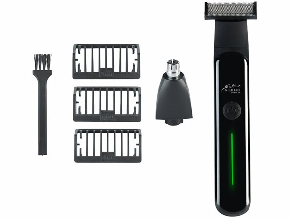 Tondeuse électrique multifonction Sichler avec 3 sabots, tête de précision, brosse de nettoyage et LED