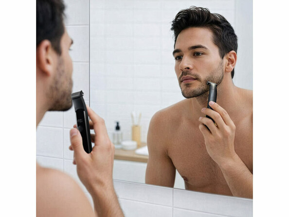 Rasoir et tondeuse rechargeable ER-85 avec embout pour poils du nez