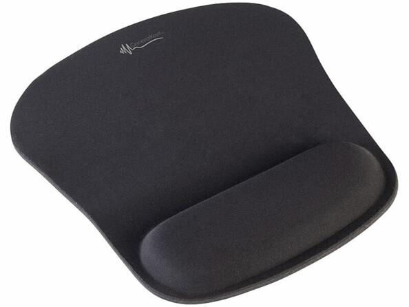 Tapis de souris ergonomique avec repose poignet en mousse à mémoire de forme vu de face