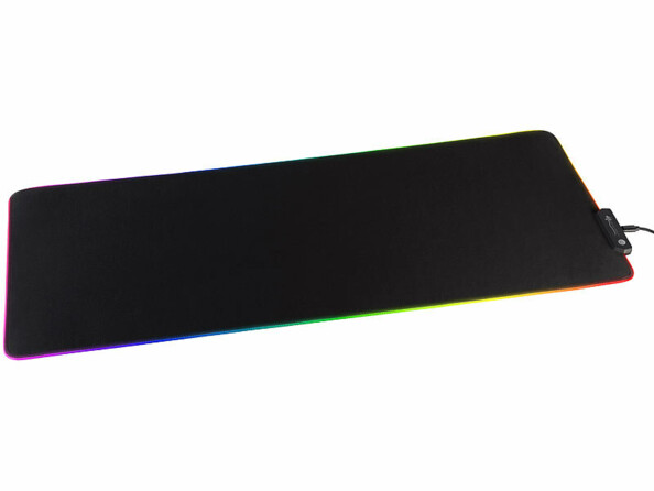 Tapis de souris gaming 80 x 30 cm avec éclairage LED vu de face