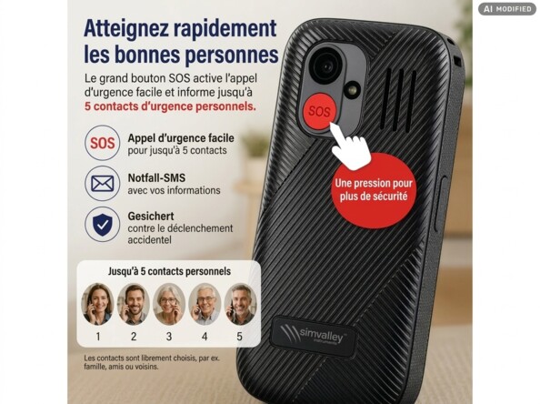 Téléphone mobile senior 4G XL-985 avec bouton SOS