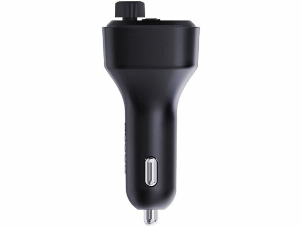 Transmetteur FM allume-cigare avec bluetooth 5.4 et mains libres vu de coté