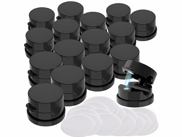 Pack de 16 clips organiseurs magnétiques 360° pour câbles de la marque General Office