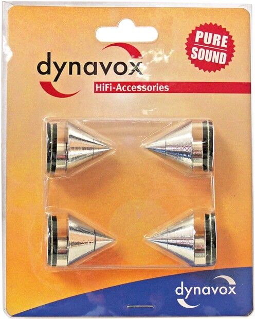 packaging des 4 Découpleurs Hi-Fi finition chromé Dynavox