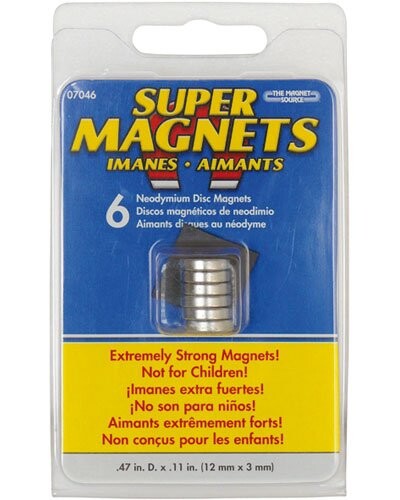 6 aimants Néodyme - 12 x 3 mm Magnet source