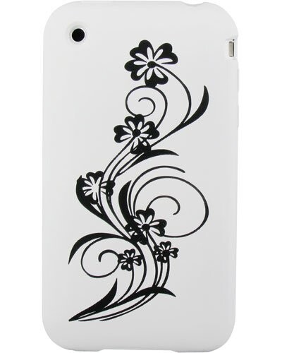 Etui Silicone Noir et Blanc Pour Iphone 3G/3Gs