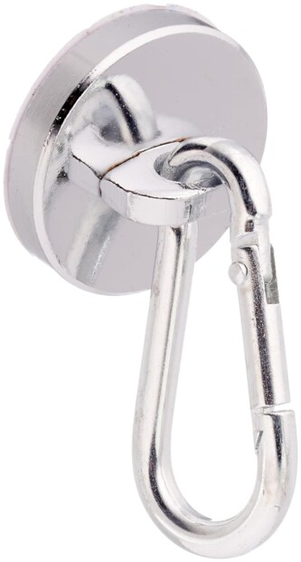 aimant en néodyme équipé d'un mousqueton en aluminium