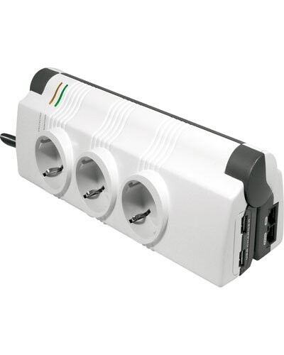 Multiprise Pliable 6 Prises / USB / RJ45