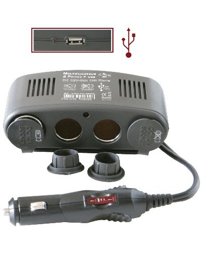 Multiprise Quadruple Allume Cigare 12V / 120W