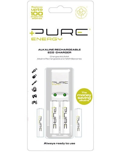 Pure Energy Chargeur Pour Piles Alcalines et Accus Nimh