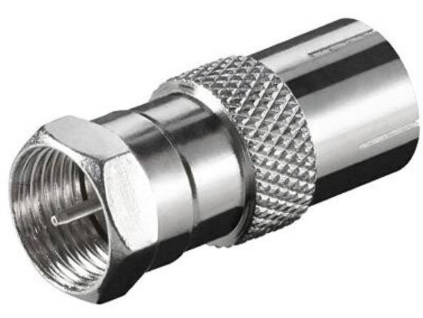 Adaptateur d'antenne satellite F mâle vers coaxial femelle