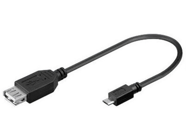 Câble USB femelle / Micro USB mâle OTG - 0,20m