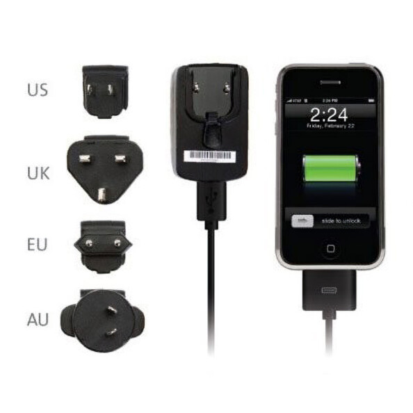 Chargeur secteur international avec connecteur dock pour iPhone / iPod