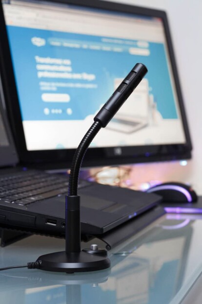 Microphone flexible sur pied