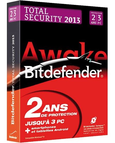 Bitdefender Total Security 2013 2 Ans / 3 PC