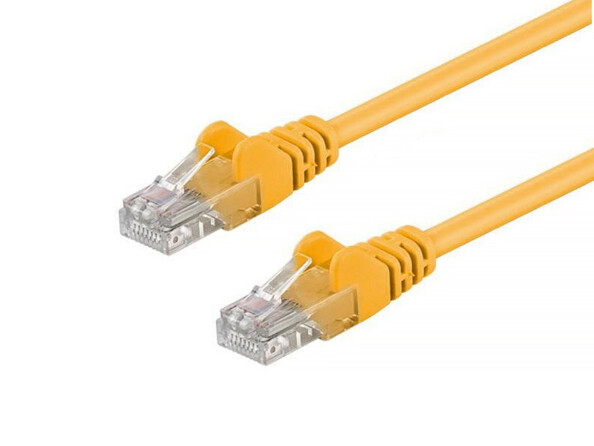 Câble réseau jaune RJ45 cat. 5e U/UTP 1,5 m de la marque Goobay