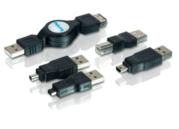 Câble USB rétractable 5 en 1 - 1m
