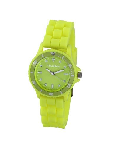 Montre Femme analogique Newave modèle Jaune Fluo