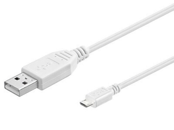 Câble USB-A vers Micro-USB - 3 m - Blanc Goobay