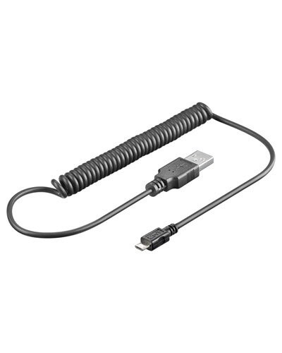 Câble USB mâle / Micro-USB mâle spirale - 1m