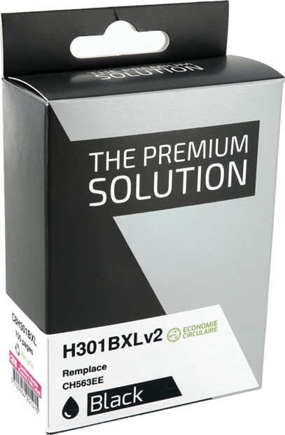 Cartouche remanufacturée HP N°301 XL CH563EE - Noir Pearl