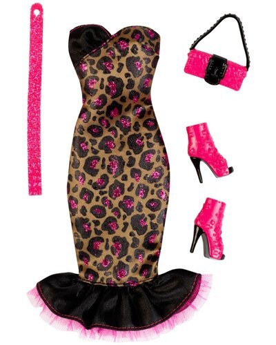 Habit Barbie Fashionista avec accessoires - Robe Léopard