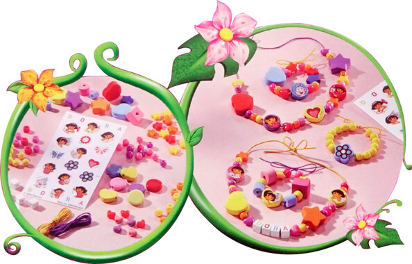 Boite d'activités DORA - création de colliers & bracelets + perles à repasser