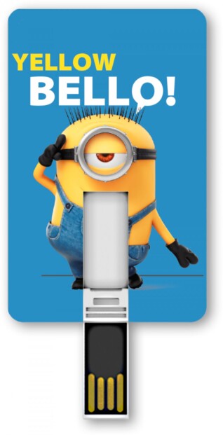 Clé USB 8 Go Minion, format carte - Yellow Bello !