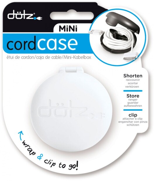 Enrouleur de câble audio - Blanc - Fermé