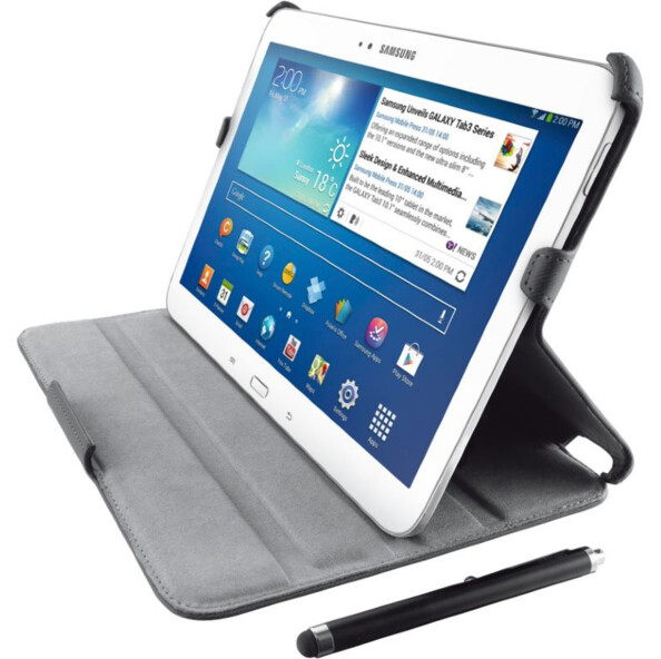 Etui folio stand & stylus pour Galaxy Tab3 10.1