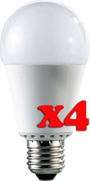 Lot de 4 ampoules LED E27 High Power 15 W - Blanc