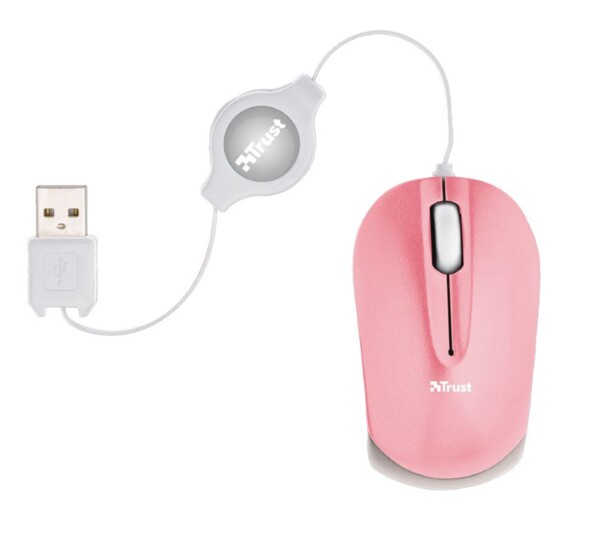 Mini souris optique Trust Nanou - Rose