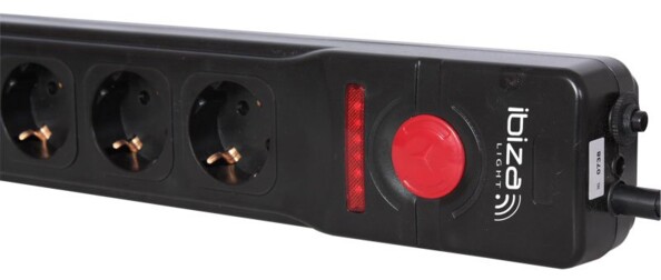 Multiprise ''DJ'' avec télécommande sans fil Ibiza Light - 5 prises