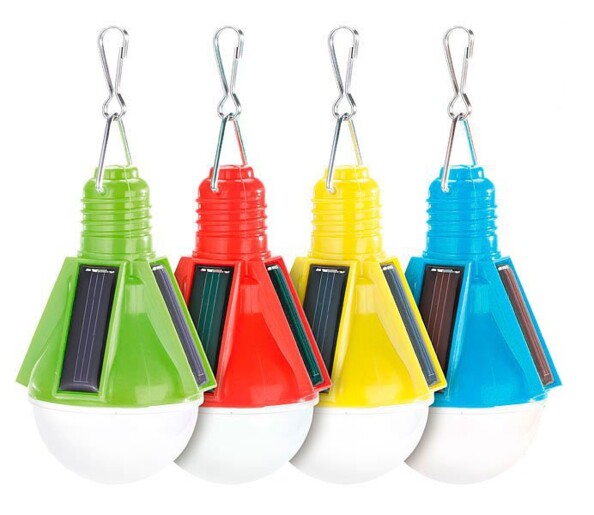 Pack de 4 lampes festives solaire ''ampoule'' - 4 couleurs