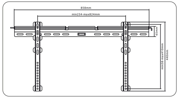 Support mural universel pour TV jusqu'à 70''